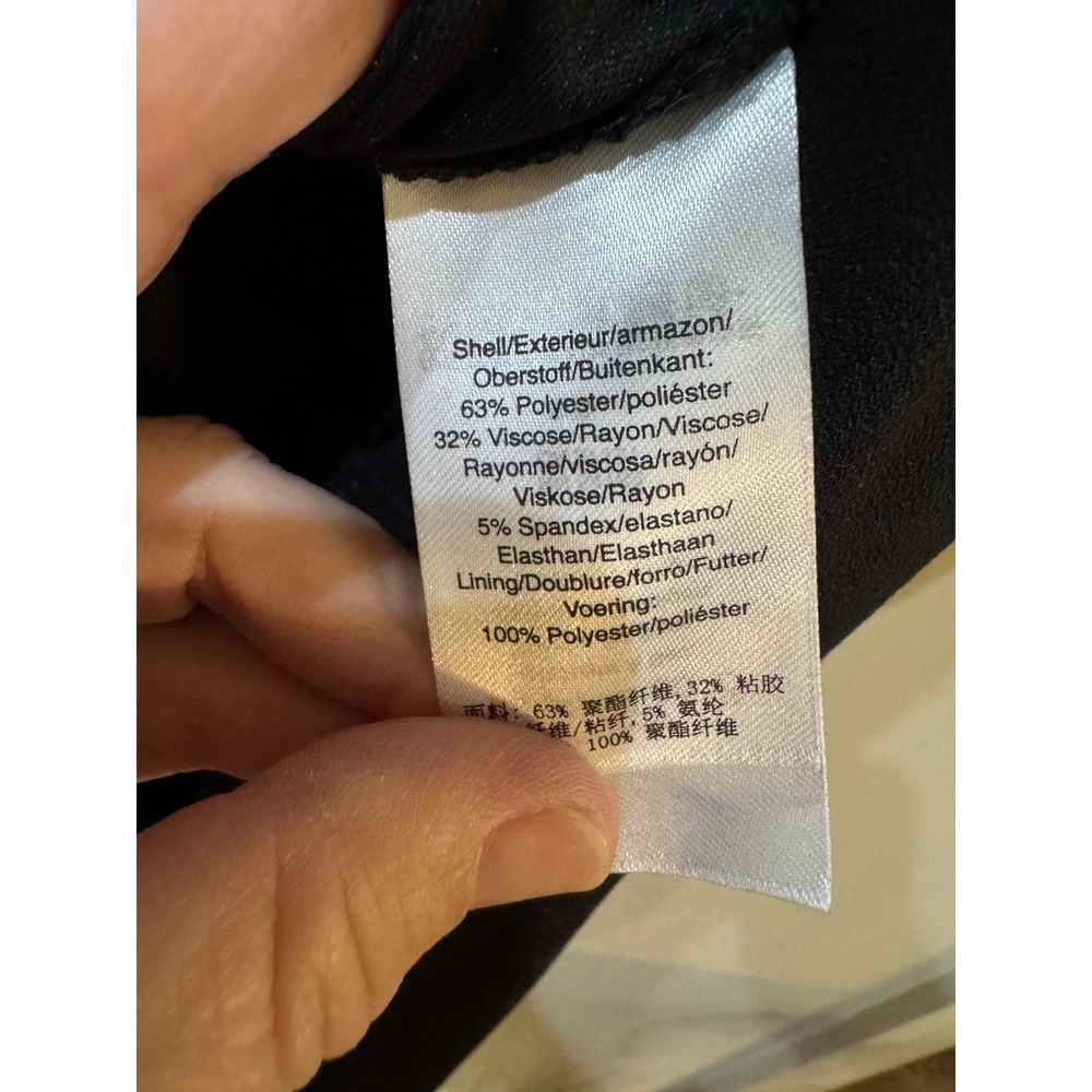 Donna Karan Black O-Ring Straight-Leg Twist Front Jumpsuit Size 12 - Picture 8 of 16
